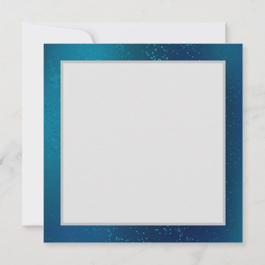 Gouden Vlinders op een Blauwe Achtergrond Bedankkaart (Achterkant)