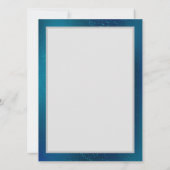 Gouden vlinders op een blauwe achtergrond kaart (Achterkant)