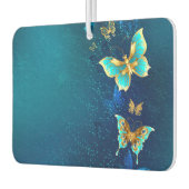 Gouden vlinders op een blauwe achtergrond luchtverfrisser (Links)