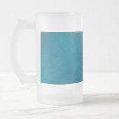 Gouden Vlinders op een Blauwe Achtergrond Matglas Bierpul (Links)