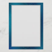 Gouden Vlinders op een Blauwe Achtergrond Menu (Achterkant)