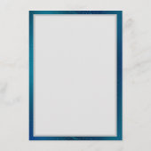 Gouden vlinders op een blauwe achtergrond menu (Achterkant)