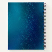 Gouden Vlinders op een Blauwe Achtergrond Notitieboek (Achterkant)