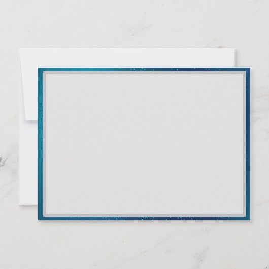 Gouden Vlinders op een Blauwe Achtergrond Notitiekaartje (Achterkant)