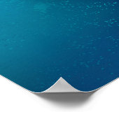 Gouden vlinders op een blauwe achtergrond poster (Hoek)