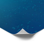 Gouden vlinders op een blauwe achtergrond poster (Hoek)