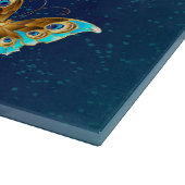 Gouden Vlinders op een Blauwe Achtergrond Snijplank (Hoek)