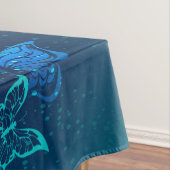 Gouden Vlinders op een Blauwe Achtergrond Tafelkleed (Voorbeeld)