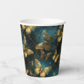 Gouden Vlinders Papier Cups Papieren Bekers (Achterkant)