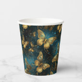 Gouden Vlinders Papier Cups Papieren Bekers (Voorkant)