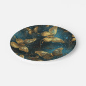 Gouden Vlinders Papieren Borden Papieren Bordje (Gekanteld)