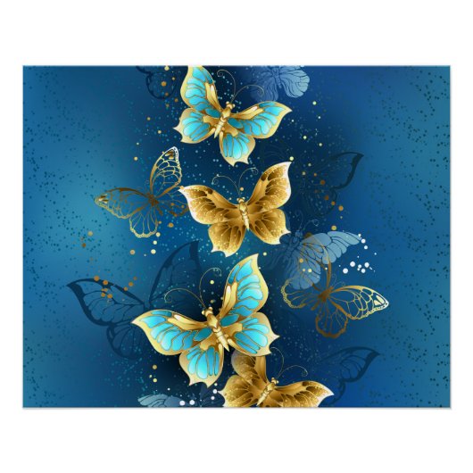 Gouden vlinders perfect poster (Voorkant)