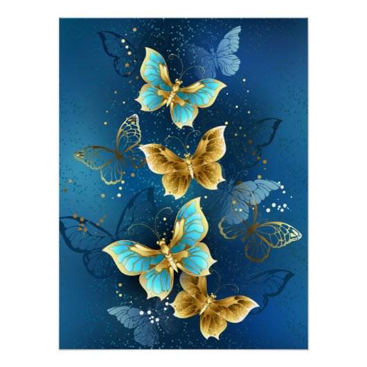 Gouden vlinders perfect poster (Voorkant)