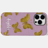 Gouden Vlinders Persoonlijke Naam Case-Mate iPhone Case (Achterkant (horizontaal))