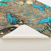 Gouden Vlinders Persoonlijke Naam Sherpa Deken (3/4)