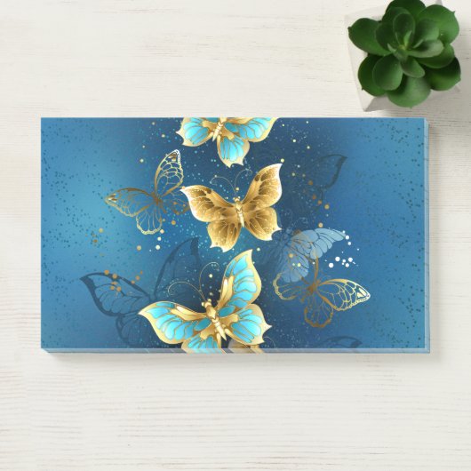 Gouden vlinders post-it® notes (Kantoor)