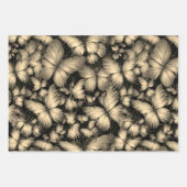 Gouden Vlinders Print Inpakpapier Vel (Voorkant)