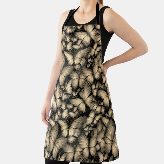 Gouden Vlinders Print Schort (Insitu)