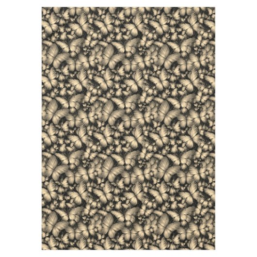 Gouden Vlinders Print Tafelkleed (Voorkant)