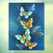 Gouden vlinders raamsticker (Vel 3)