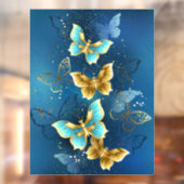 Gouden vlinders raamsticker (Vel 2)