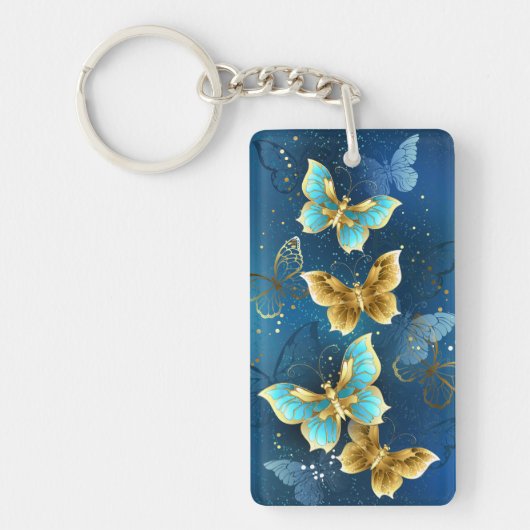 Gouden vlinders sleutelhanger (Voorkant)