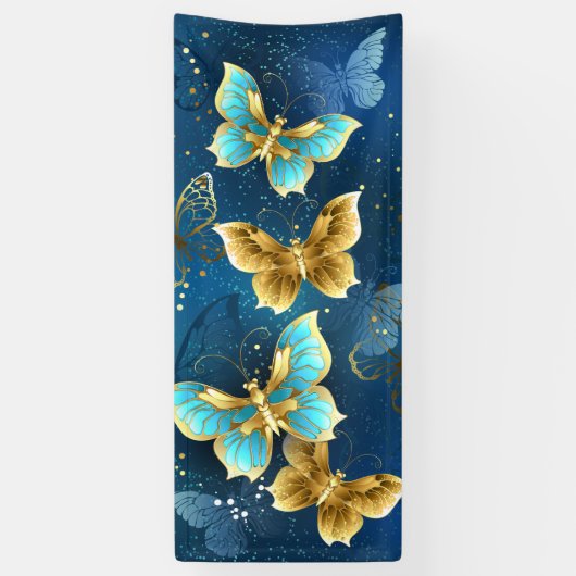 Gouden vlinders spandoek (Verticaal)