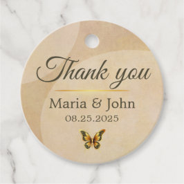Gouden vlinders Voorkeur Tags Bedankjes Labels