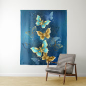 Gouden vlinders wandkleed (In situ)