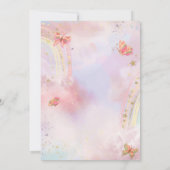 Gouden Vlinders Waterverf Regenboog Verjaardag Kaart (Achterkant)