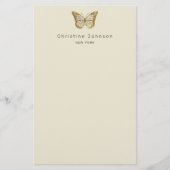 gouden vlinderstang briefpapier (Voorkant)