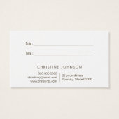 gouden vlindervalskaart visitekaartje (Achterkant)