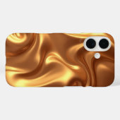 Gouden vloeibare iPhone 16 hoes (Achterkant (horizontaal))