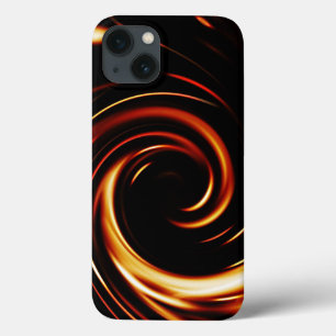 Gouden Vloeibare Spiraal iPhone 13 Hoesje