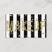 Gouden vlokken Glitter Glam Minimal Beauty Make-up Visitekaartje (Voorkant)