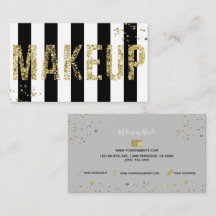 Gouden Vlokken Glitters Zwart Wit Minimaal Make-up