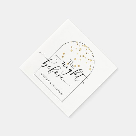 Gouden vlokken Minimaal script De avond voor de br Servet (Hoek)