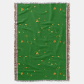 Gouden vlokken op Smaragdgroen Deken (Voorkant Verticaal)