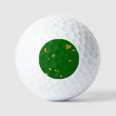 Gouden vlokken op Smaragdgroen Golfballen (Voorkant)