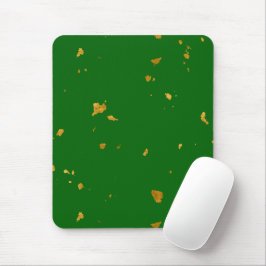 Gouden vlokken op Smaragdgroen Muismat