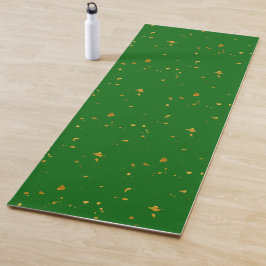 Gouden vlokken op Smaragdgroen Yogamat