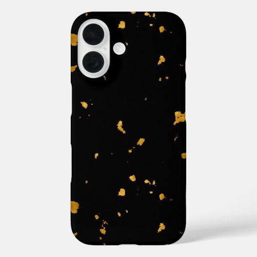 Gouden vlokken zwart Case-Mate iPhone case (Achterkant)