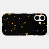Gouden vlokken zwart Case-Mate iPhone case (Achterkant (horizontaal))