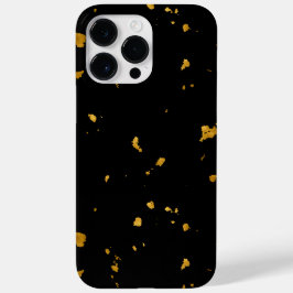 Gouden vlokken zwart iPhone 16 hoesje