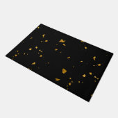 Gouden vlokken zwart deurmat (Schuin)