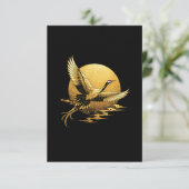 Gouden vlucht bedankkaart (Staand voorkant)