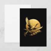 Gouden vlucht bedankkaart (Voorkant / Achterkant)