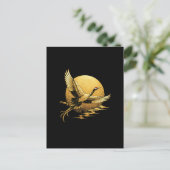 Gouden vlucht briefkaart (Staand voorkant)