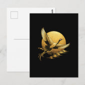 Gouden vlucht briefkaart (Voorkant / Achterkant)