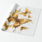 Gouden vlucht cadeaupapier (Uitgerold)